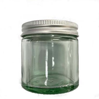 Clear Glass Ointment Jar 60ml Aluminium Lid